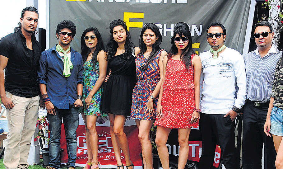 Aspiring : Models at the 'Bangalore Fashion Fest'.