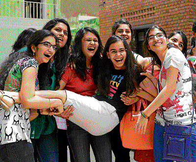 Winning streak : Girls uphold their record of scoring more than the boys in CBSE results, this year too.