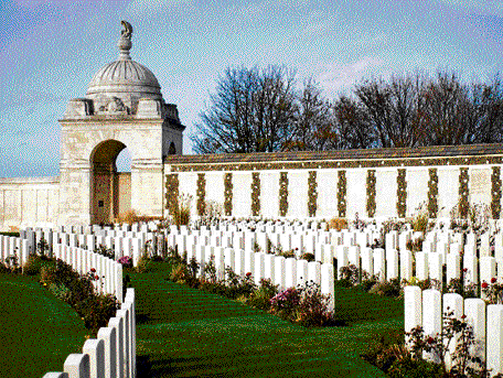 In memoriam: The cemetery for World War soldiers in Ypres.