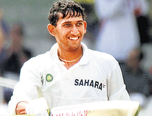 MEMORABLE MOMENT Ajit Agarkar after his only Test ton at Lord's. FILE PHOTO