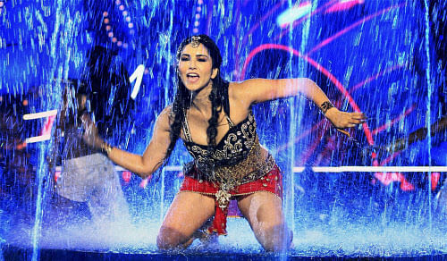 Bollywood actor Sunny Leone performs at an award function in Mumbai recently. PTI