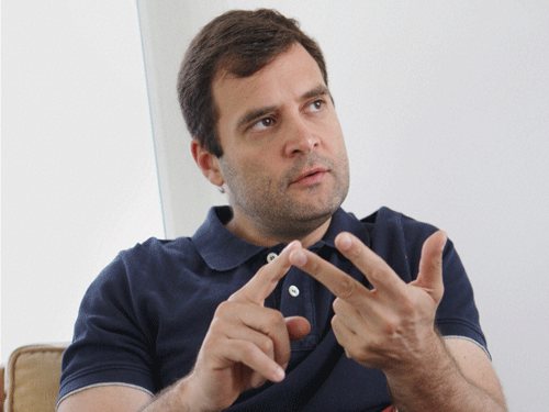 In a rare intervention, Congress vice-president Rahul Gandhi called Nandiswar Goud, MLA from Patancheru in Medak district, to convince him against quitting the party. PTi File Photo