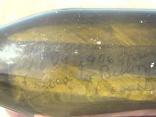 A message in a bottle tossed in the sea in Germany 101 years ago, believed to be the world's oldest, has been presented to the sender's granddaughter. Photo courtesy: Youtube