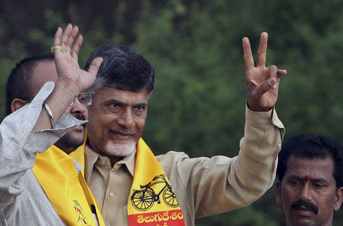 Telugu Desam Party (TDP) President and former Chief Minister of Andhra Pradesh state, N. Chandrababu Naidu. AP photo