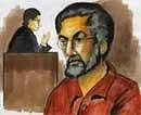 In this Wednesday, Dec. 2, 2009 file courtroom sketch, Chicago terrorism suspect Tahawwur Hussain Rana, appears before federal Magistrate Judge Nan Nolan, in Chicago. AP Photo.