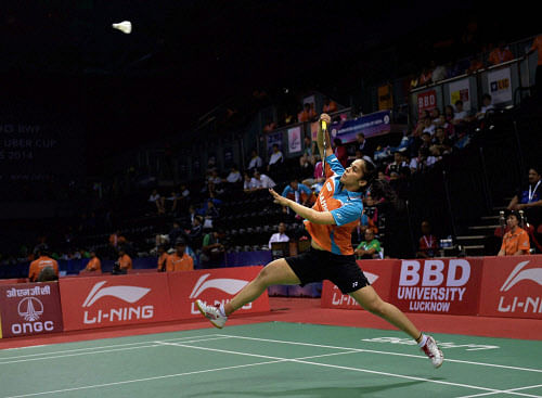 Ace Indian shuttler Saina Nehwal stands just a win away from clinching her second title of the year after she stunned world number two and top seed Chinese Shixian Wang in a gruelling three-game semifinal contest of the USD 750,000 Star Australian Super Series here today. PTI File Photo