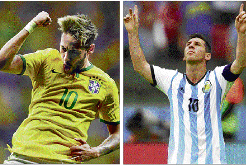Brazil's Neymar and Argentina's Lionel Messi, the two major stars of this World Cup, have lit it up with brilliant performances so far