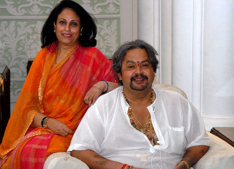 A file photo of Pramoda Devi Wodeyar with her husband and scion of Mysore royal family late Srikanta Datta Narasimharaja Wodeyar. DH