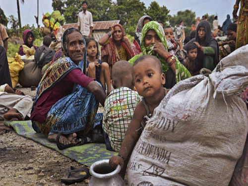 Over 75,000 people were evacuated on Sunday after a drastic rise in the water level of Kosi river in Bihar spread panic among people living along the Indo-Nepal border, who feared a repeat of the 2008 flood that killed 237 and displaced lakhs. PTi photo