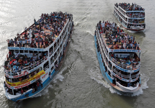A ferry with about 200 passengers aboard capsized on Monday in the river Padma, near Munshiganj district, about 30 km (18 miles) southwest of Dhaka. AP file photo
