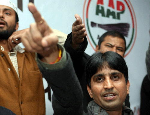 Aam Aadmi Party leader Kumar Vishwas today claimed that a BJP MP had offered that he would be made the Chief Minister of Delhi if he joined the saffron party to help it form government. PTI file photo