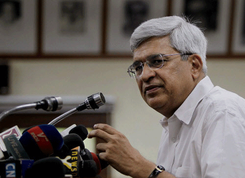 The CPM is struggling to decide a suitable line for fighting Modi rule. Two powerful leaders of the party, general secretary Prakash Karat and polit buro member Sitaram Yechury, are said to be locking horns over the 'political and tactical line of the party' to combat 'communal forces backed by corporates'. PTI file photo