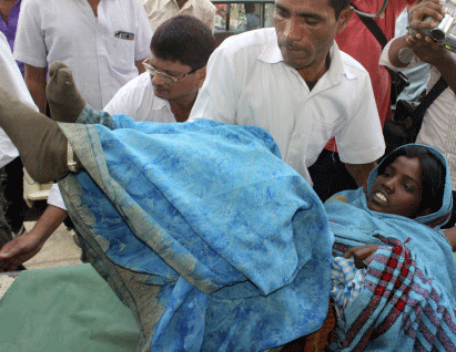 The surgeon, who conducted sterilisation surgeries on 83 women at a state-run camp which claimed the lives of 12 women in Pendari village in Chhattisgarh's Bilaspur district, has been arrested. Reuters photo