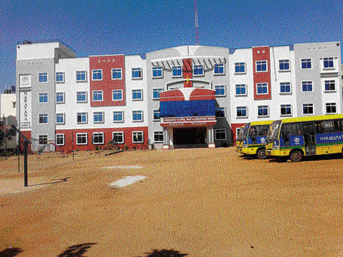 Narayana E-Techno School and PU College at Mallathahalli.