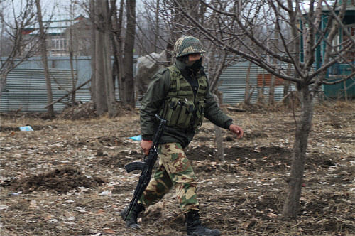 A CISF jawan was injured today as militants hurled a grenade at a polling booth in Tral constituency of Pulwama district, where polling is to be held on Tuesday. PTI Photo for representation.
