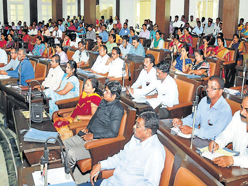 Wardens of various residential schools and  hostels participate in the workshop on food safety, in Mysuru, on Monday.