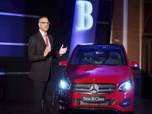 Second largest luxe carmaker Mercedes-Benz today launched a new variant of its popular compact SUV B-Class with a higher diesel engine, making it the third roll-out this year. AP File Photo.