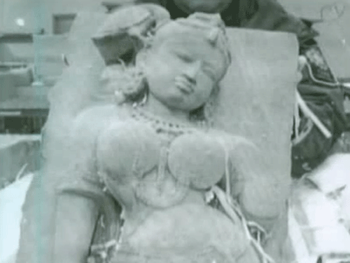 'Parrot Lady' sculpture, screen grab