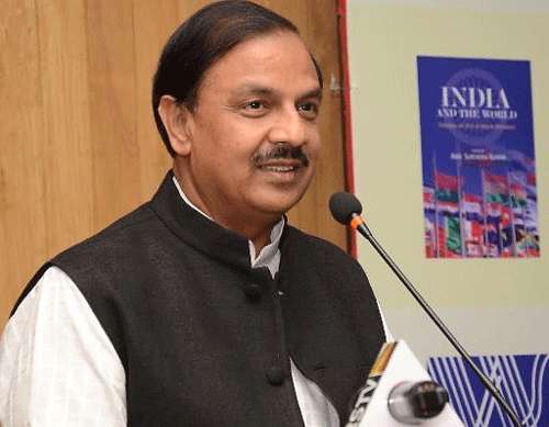 Mahesh  Sharma, Minister of State for Tourism and BJP MP from Noida, said he was in touch with the police and has also organised a meeting between the two rival groups in the village, where tension prevailed after the incident on Monday night. Image Courtesy Twitter.