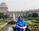President Pratibha Patil at Mughal Gardens at Rashtrapati Bhavan in New Delhi on Friday. PTI