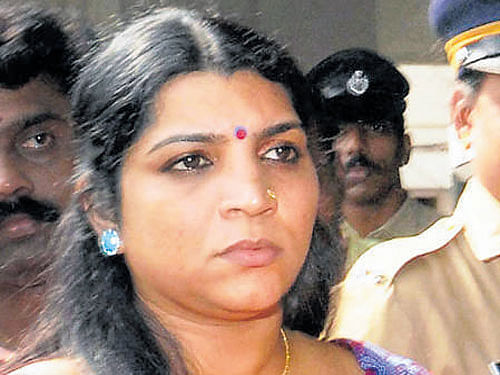 Solar scam accused Saritha S Nair arrives at Solar Commission office in Kochi on Thursday. PTI