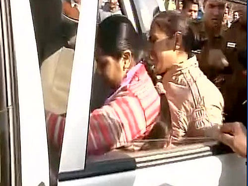 The woman was whisked away from the spot immediately and she was later detained at the Parliament Street police station, said the police official.  Photo credit: ANI