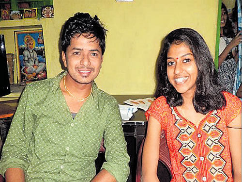 Madhupriya and her husband Srikanth. File photo