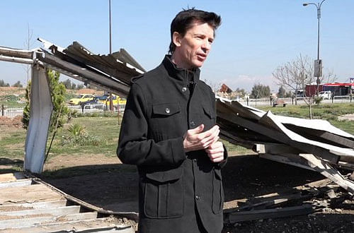 It is the first video featuring John Cantlie to be released by IS since February 2015, when he appeared in what he said was Syria's Aleppo province. File photo