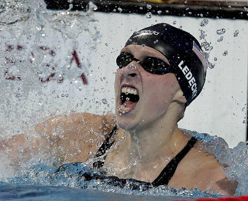Wonder woman: Katie Ledecky will not only be eyeing gold but world records at the Rio Olympics. AP/PTI