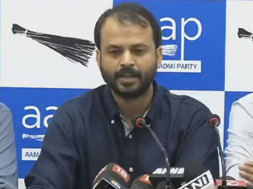 AAP's Ashish Khetan alleged the PM spends his every waking moment in plotting the 'fixing' of all his political opponents. Screengrab