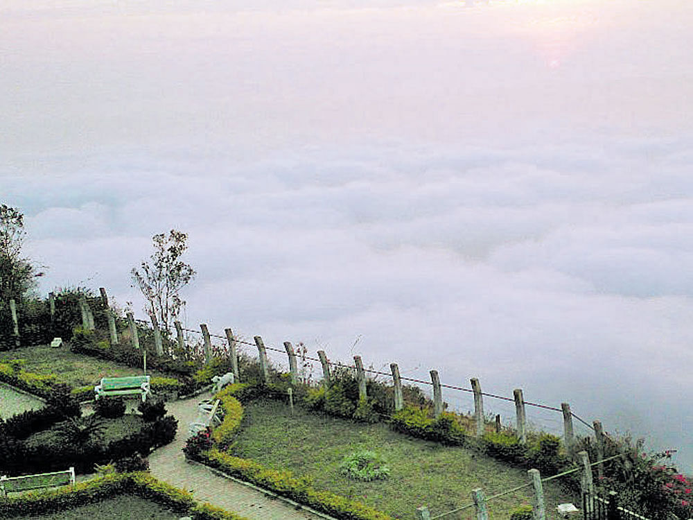 The hill attracts huge crowds in the early mornings during winters as they come here to enjoy the view of the mist. DH file photo