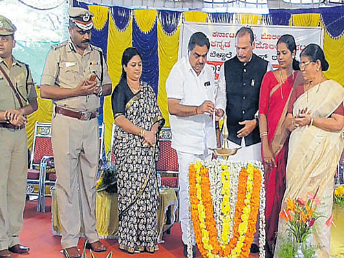 District-in-Charge Minister B Ramanath Rai inaugurates a new police station at  Bellare near Sullia on Monday.