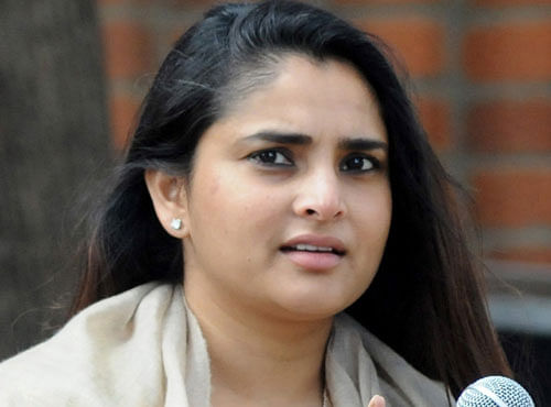Actress-turned-politician Ramya. DH photo