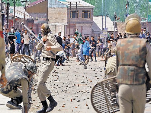 Danish Manzoor and six other persons sustained injuries when security forces allegedly opened fire at stone-pelting protesters in Lodora in Sopore area, a police official said. PTI file photo