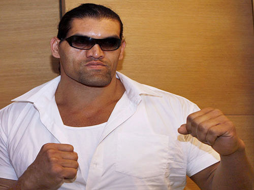 The Great Khali Gym & Fitness Club would be a chain of luxury gyms and fitness centers in partnership with Franchise India. PTI File photo.