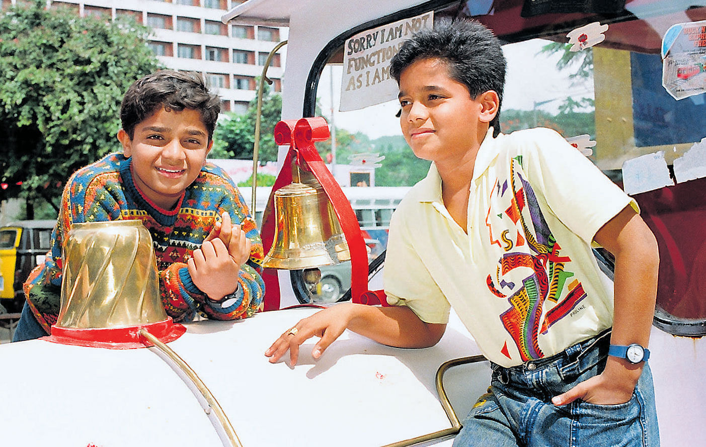 HAPPY DAYS SriiMurali (right) and Vijay Raghavendra. PHOTO CREDIT: D C NAGESH