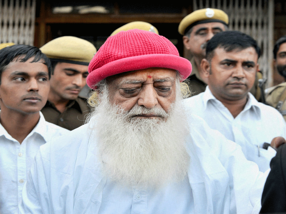 Asaram was arrested by Jodhpur Police on August 31, 2013 and has been in jail since then. On August 9, the High Court had rejected his bail application in the rape case. File photo
