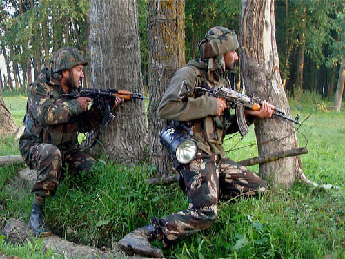 An encounter broke out between militants and security forces in south Kashmir's Anantnag district on Sunday evening.  PTI file photo
