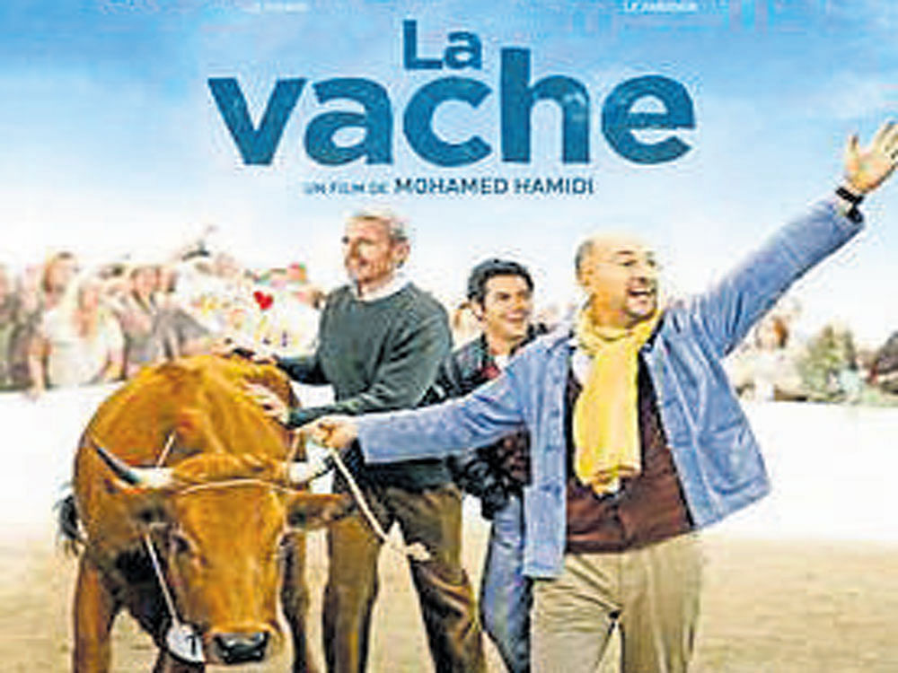 A poster of the French movie 'La Vache' to be shown at Biffes.