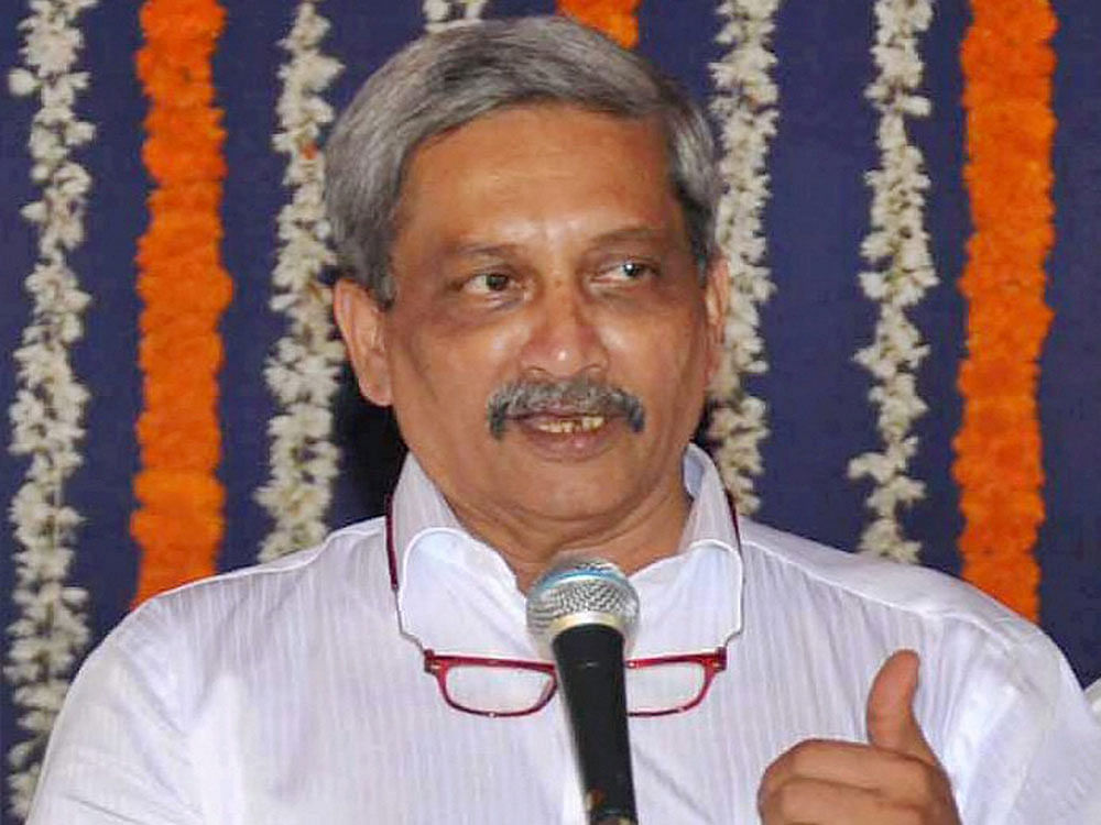 Parrikar, who resigned as Defence Minister from the central cabinet earlier this week, was sworn-in as the chief minister along with nine other MLAs by Governor Mridula Sinha on March 14. PTI File Photo