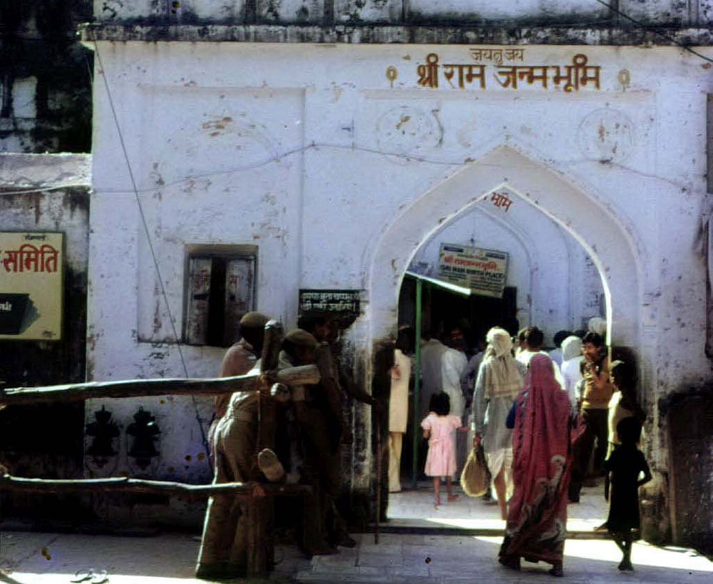 Ram Janma Bhoomi in Ayodhya. Photo from Deccan Herald and Prajavani archives