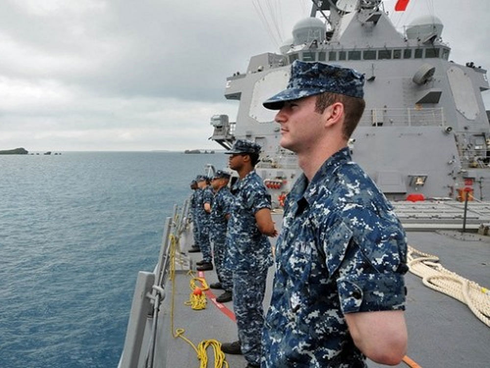 The US Navy began joint drills with the South Korean navy after concluding drills with Japan's naval forces.