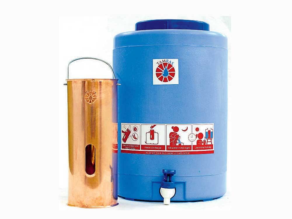 The 15-litre TamRas container comes with a copper unit.