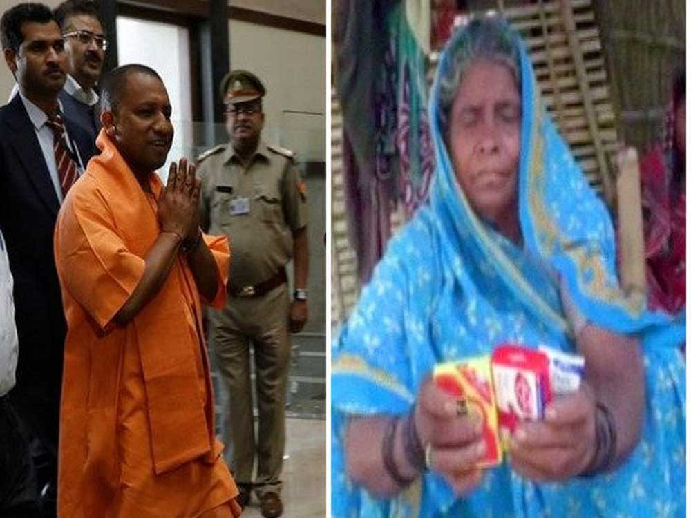 The Congress condemned the move of sending soaps and shampoo to dalit families ahead of meeting Yogi Adityanath, calling it an act of untouchability. Picture courtesy ANI