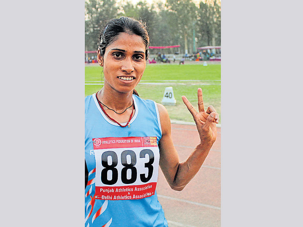 Sudha Singh, who was diagnosed with swine flu after the Olympics in Rio, made a winning return to the track in the women's 3000M steeplechase event in Patiala on Saturday.