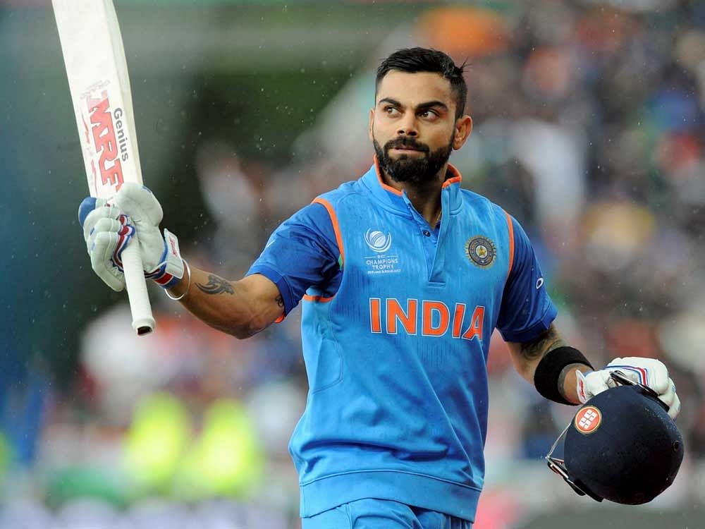 Kohli said that there's a thin line where in a bid to get 20 runs extra, one might end up scoring 20 runs less than par score. Photo credit: PTI.