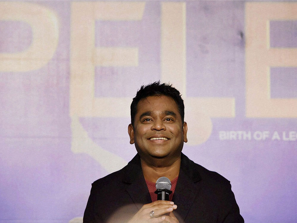 The music maestro will be joined onstage by singers Benny Dayal, Javed Ali, Neeti Mohan, Haricharan, Jonita Gandhi, Ranjit Barot amongst others. In picture: AR Rahman. PTI file photo.