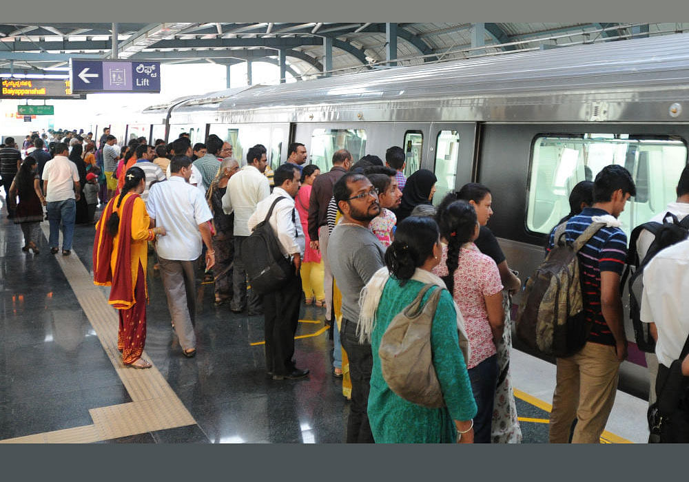 travel hiccups: While the Metro has come as a blessing for many commuters, some say it is yet to become more disabled-friendly. DH photo