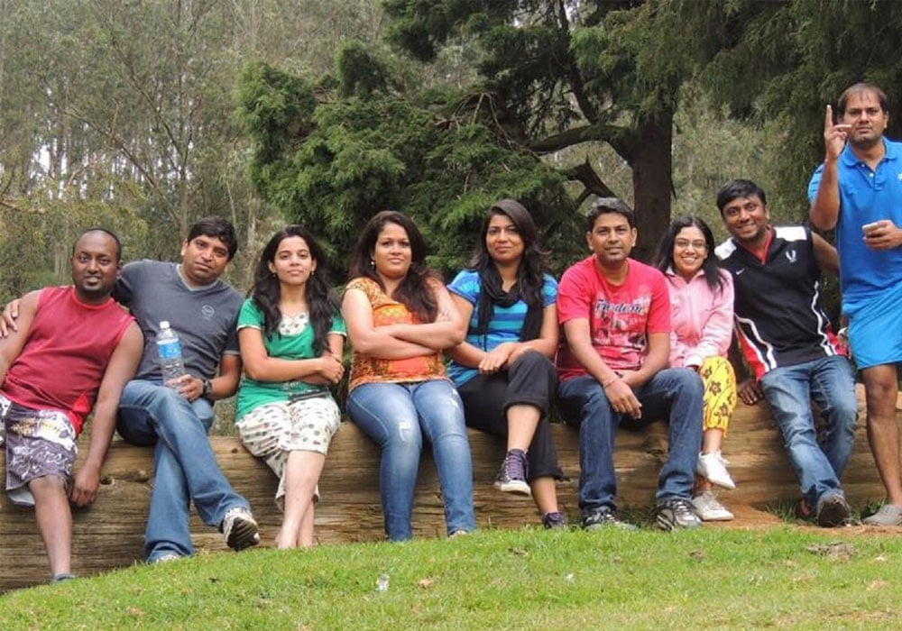 enthusiastic bunch: (From left) Rama, Manjunath, Shrileka, Shilpa, Tessita, Sunil, Archana, Bimal and Raj.