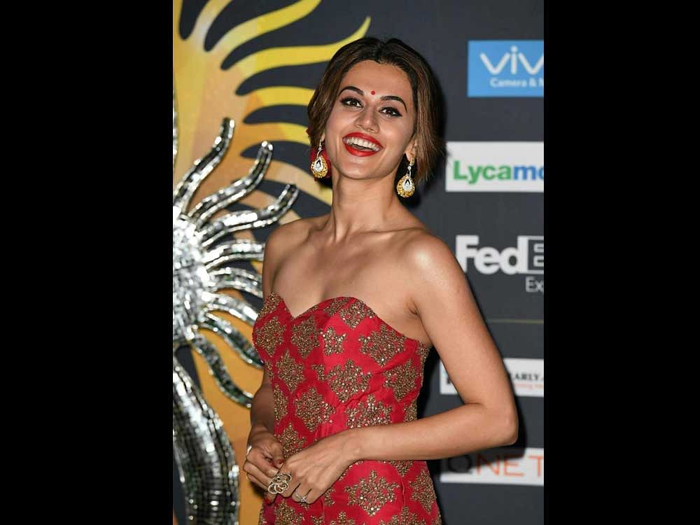 Bollywood Actress Tapsee Pannu arrives for IIFA Rocks July 14, 2017 at the MetLife Stadium in East Rutherford, New Jersey during the 18th International Indian Film Academy (IIFA) Festival. Photo credit: AFP PHOTO ANGELA WEISS